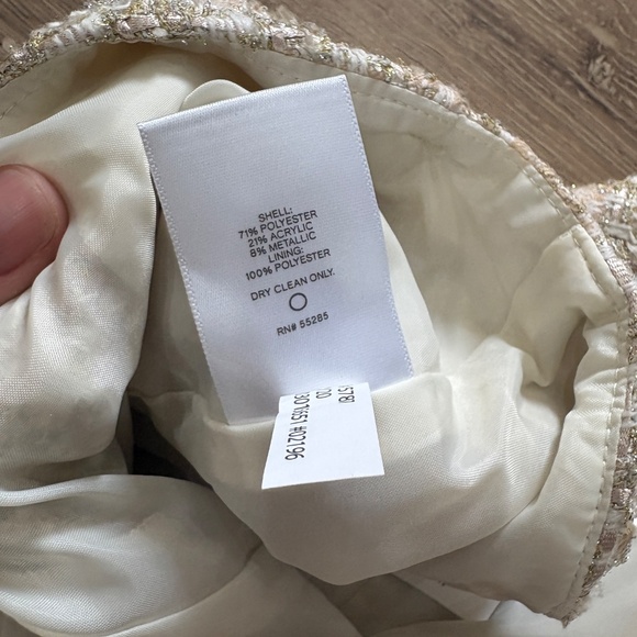 Express Tweed Metallic Shorts Beige Gold Size 14 - Picture 6 of 8